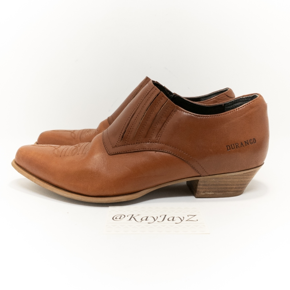 Durango Crush Brown Leather Ankle Booties